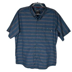 Marmot Shirt Mens XXL Performance Stripe Short Sleeve Button Down Outdoor